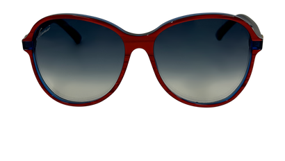 Gucci Gafas Sol, 100&euro;, Accesorios, Azul/Rojo, Tafetán - Acetato, Vista frontal